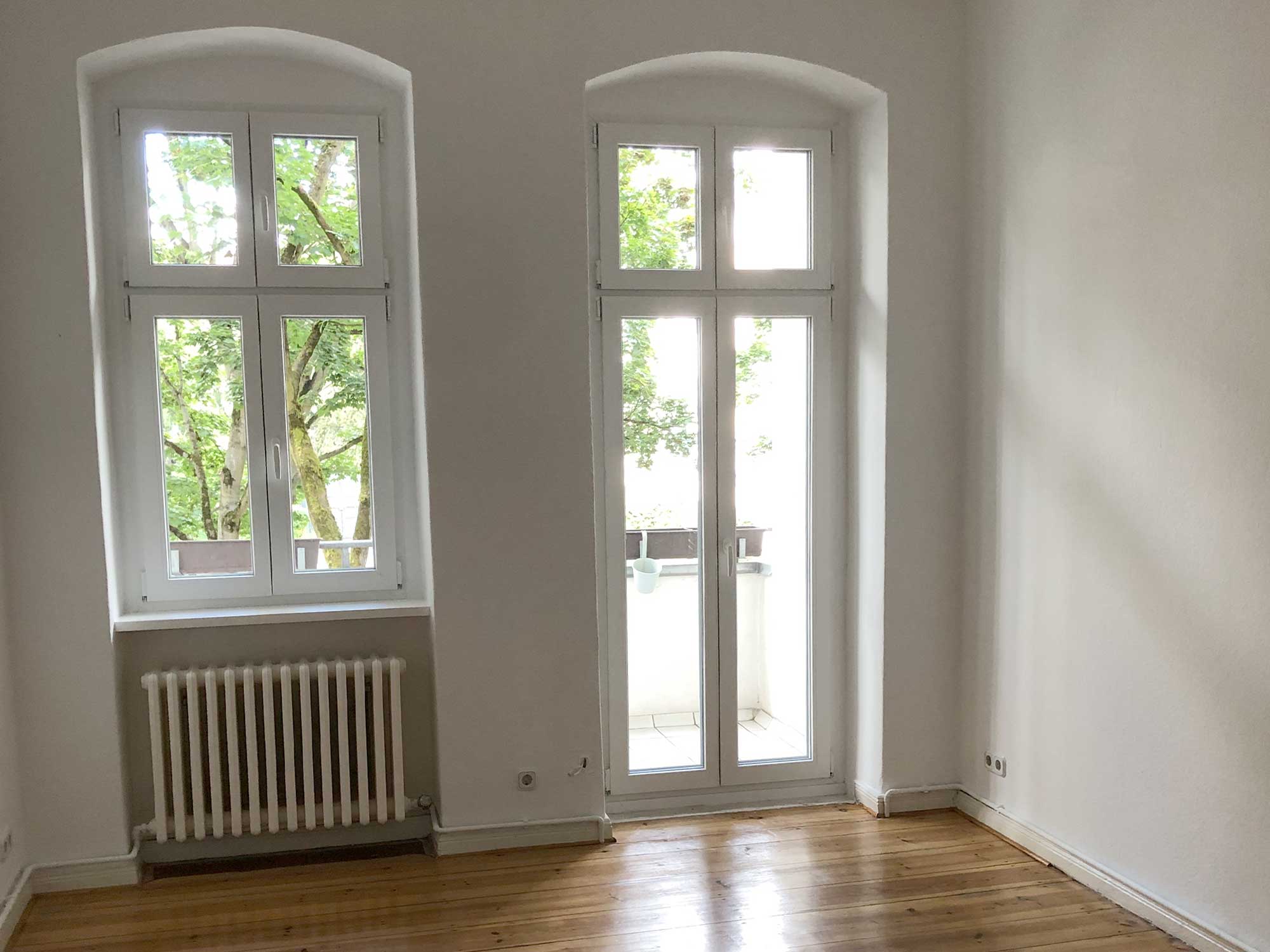 frisch tapezierter Raum